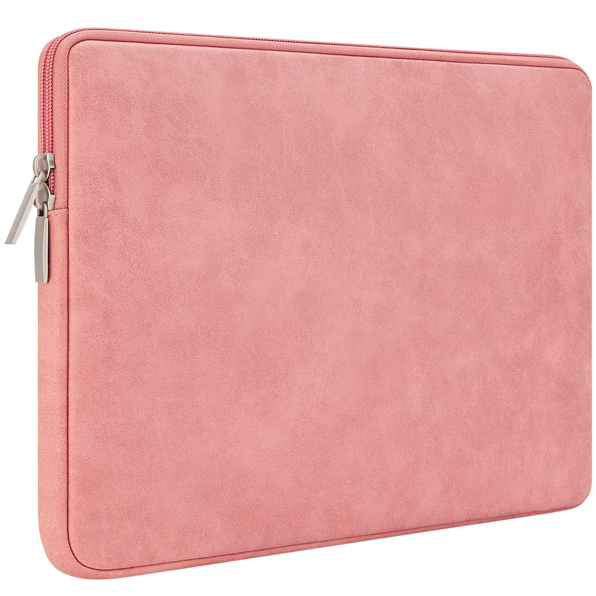RAINYEAR 16 Inch Laptop Sleeve PU Suede Leather Case Padded Cover, Gray