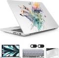 for MacBook Pro 16 inch Case 2021 2022 2023 2024 Release A3186 A3403 M4 A2991 M3 A2780 M2 A2485 M1 Pro/Max, Hard Shell Case with Screen Protector & Keyboard Cover, Wolf