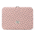 Puffy Laptop Sleeve 13-15.6 Inch Cute Quilted Laptop Protective Case Padded Floral Computer Sleeve for MacBook (A-Dark Pink, 15 Inch)