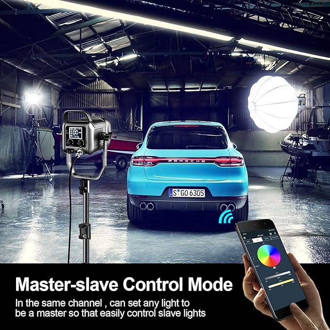 GVM 150W RGB Video Light Kit, 2700K~7500K Bi-Color LED Video Light Photography Studio Lighting Kit with Lantern Softbox & Stand, Continuous Output Lighting Kit with 8 Lighting Effects, CRI 97+