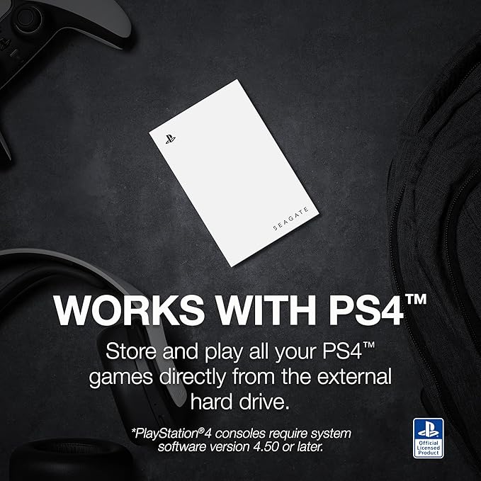 Seagate Game Drive for PlayStation® Consoles 2 TB External Hard Drive - USB 3.2 Gen 1, Officially-Licensed (STLV2000101)