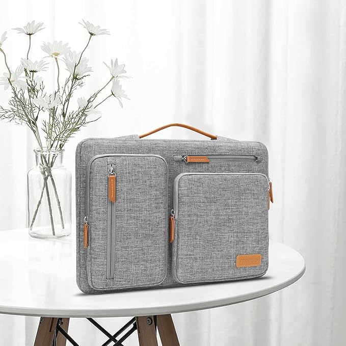 MOSISO 360 Protective Laptop Case 16 inch, 15-15.6 inch Laptop Sleeve Compatible with MacBook Pro 16, HP, Acer, Dell, Lenovo, ASUS, Side Open Carrying Case with 4 Zipper Pockets&Handle, Gray