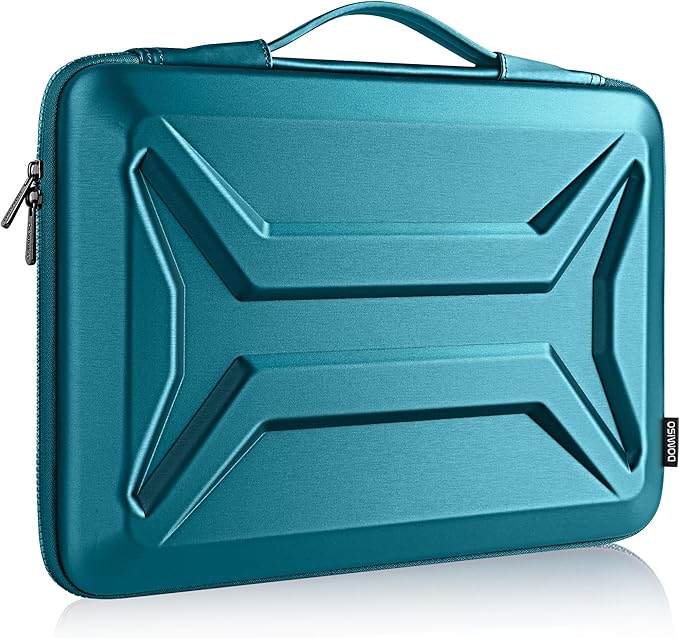 DOMISO 15.6 Inch Laptop Case Rugged Sleeve Waterproof Hard Shell Protective Cover Fits Most 15.6" Laptops/Macbook Pro/Lenovo IdeaPad/HP ENVY/Dell XPS (Teal)
