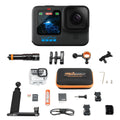 GoPro HERO12 Waterproof Action Camera Dive Kit with 5.3K60 UHD Video, 27MP HDR Photos - Bundle with Protective Housing, Video Light Pack, Camera Tray, Double Clip, 64GB microSD Card
