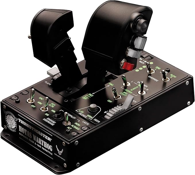 Thrustmaster HOTAS Warthog Flight Stick, Throttle and Control Panel for Flight Simulation, Official Replica of the U.S Air Force A-10C Aircraft (Compatible with PC)