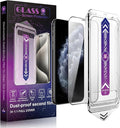 2 Pack Screen Protector Tempered Glass for iPhone 11 Pro and iPhone XS/X 5.8-Inch, Auto Dust Removal, No Bubbles, High Definition Clear, Easy Installation