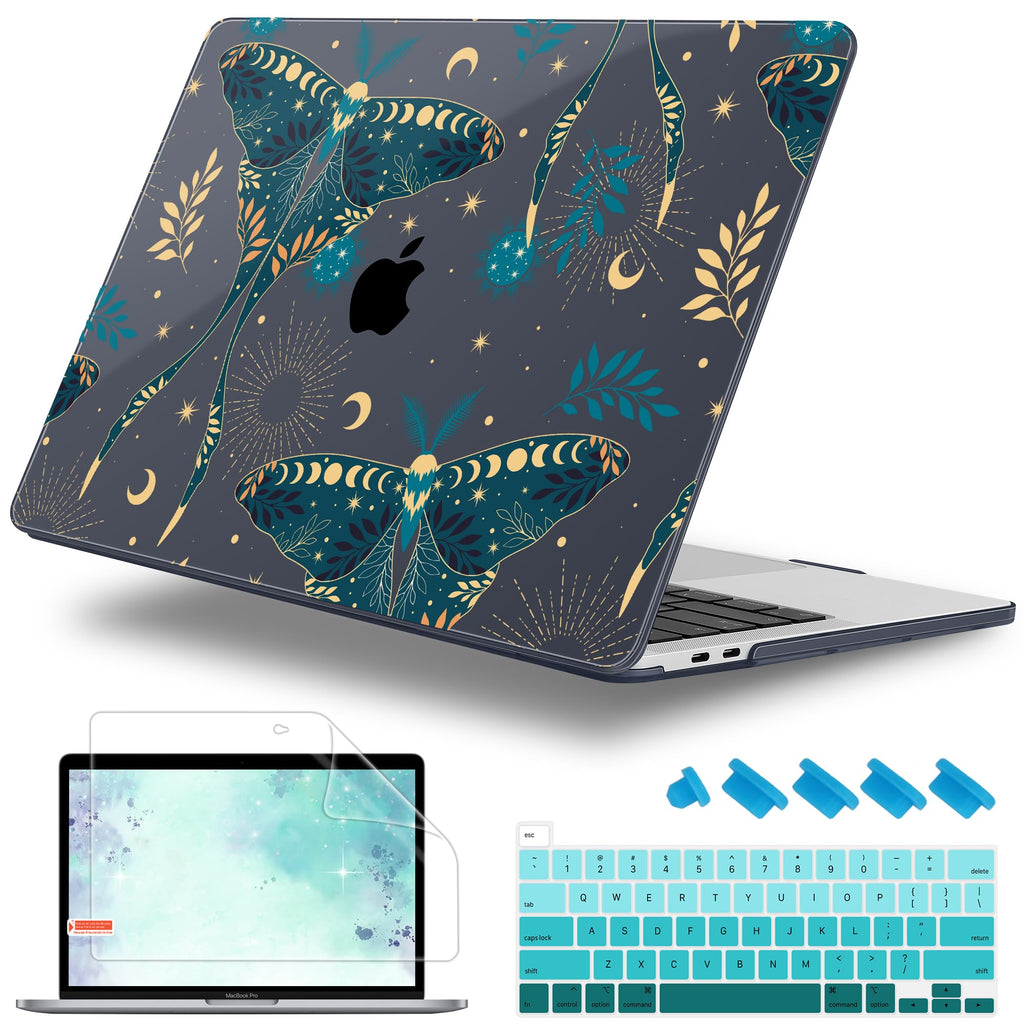 Lepeoac for MacBook Pro 16 inch Case 2019 2020 Release Model A2141, Plastic Hard Shell Cover with Keyboard Cover & Screen Protector for MacBook Pro 16 inch with Touch Bar & Touch ID - Blooming Plants