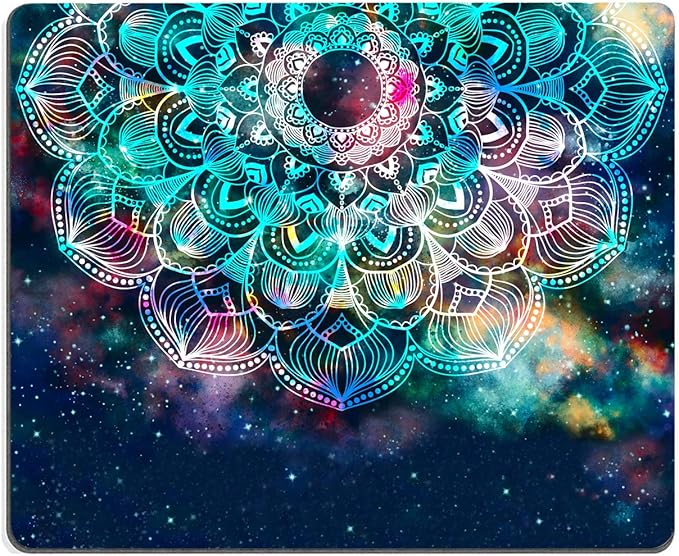Redragon Galaxy Mandala Gaming Mouse Mat, Square Waterproof Rubber Base Mouse Pad for Office, Home, Laptop & Travel, 9.5"x7.9"x0.12"