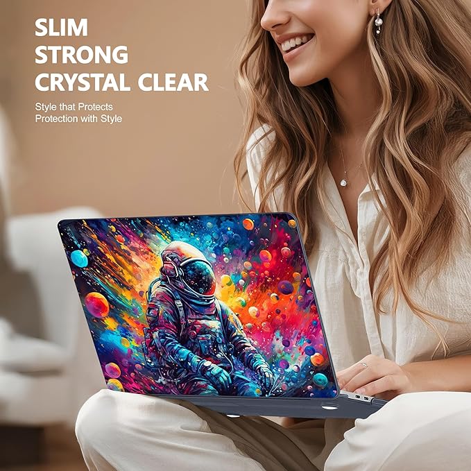 for MacBook Pro 16 inch Case 2019 2020 Release Model A2141, Plastic Hard Shell Cover with Keyboard Cover & Screen Protector for MacBook Pro 16 inch with Touch Bar & Touch ID - Astronaut
