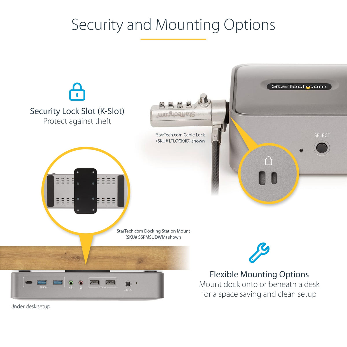 StarTech Dual-Host USB-C KVM Dock, Dual 4K 60Hz DisplayPort, GbE, 90W, TAA