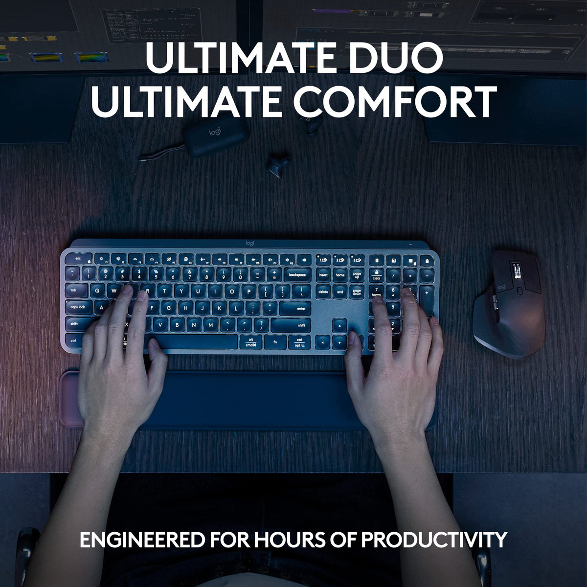 Logitech MX Keys S Combo Performance Wireless Keyboard and Mouse - Graphite