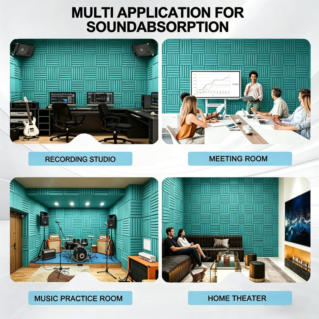 Sound Proof Foam Panels for Walls，1" X 12" X 12" Acoustic Foam Panels Insulation Studio Soundproofing Fire Resistant Noise Absorbing for Studio, Office, Home (GZ-L 12" X 12" X 1", 30PACK)