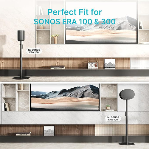 26.9"-42.6" Speaker Stands Compatible with Sonos Era 300 and 100, 2 Pack