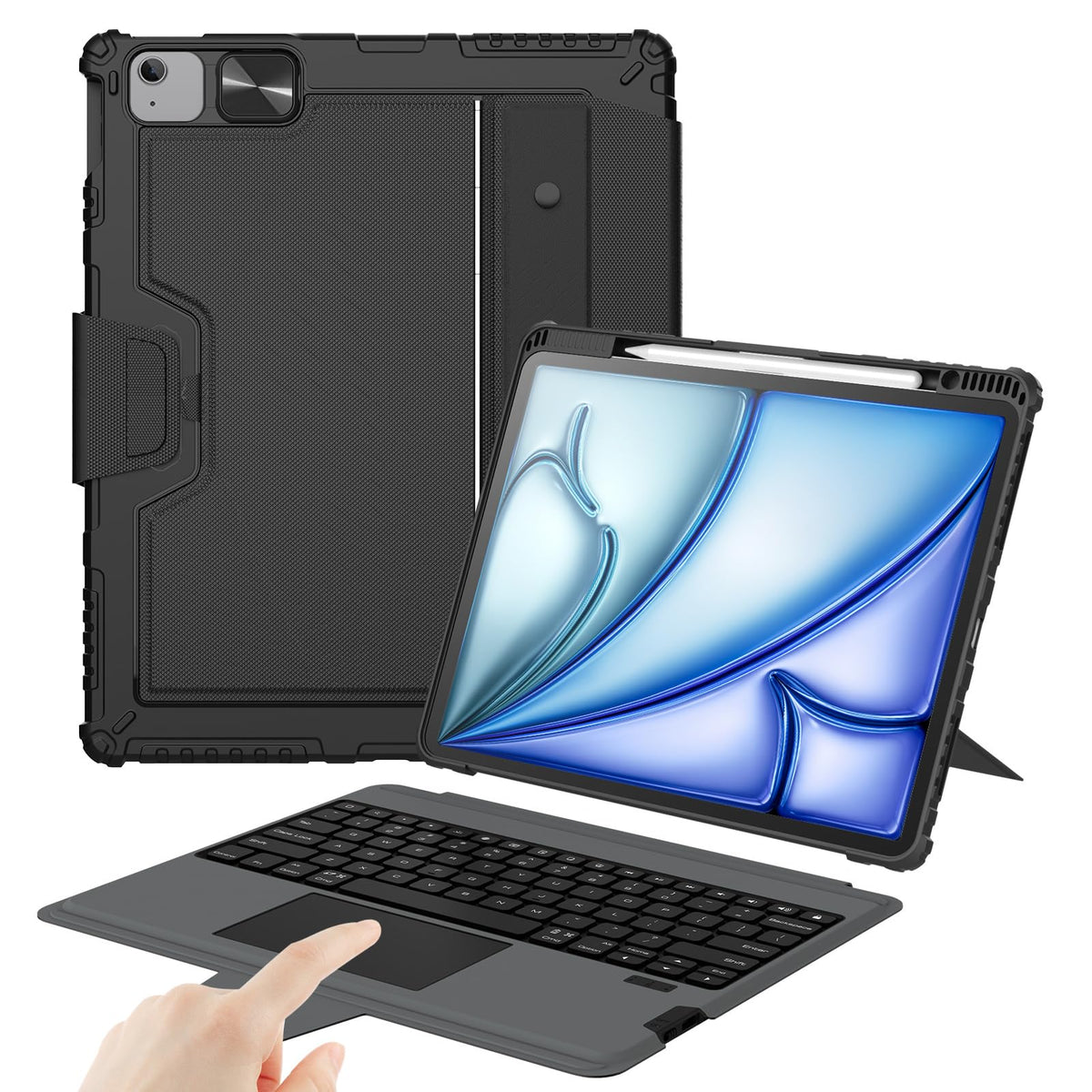 Nillkin Rugged Detachable Keyboard Case for iPad Air 13" & Pro 12.9", Black