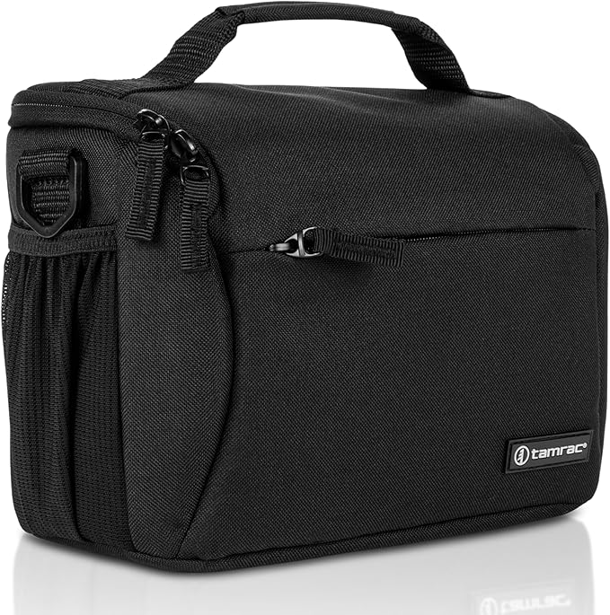 Tamrac Jazz 45 v2.0 Camera Bag for Photographers, Camera Case for Photography Accessories, Shoulder Bag for DSLR and Mirrorless Cameras, Crossbody Camera Bag, Travel Camera Carrying Case – Black