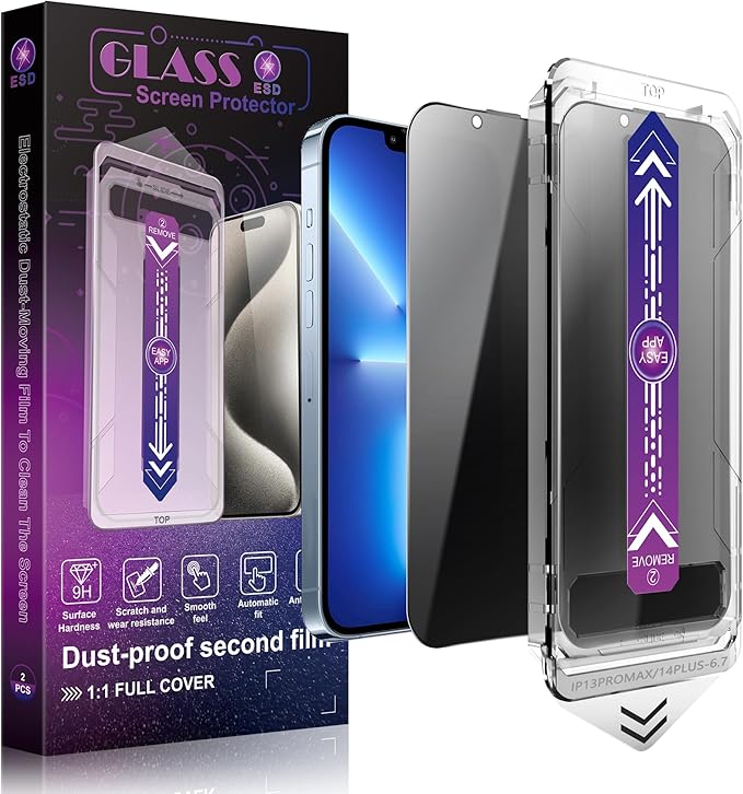 SHANG PIN JIA 2 Pack Matte Privacy Screen Protector for iPhone 11 Pro Max and iPhon XS MAX 6.5-Inch Auto Dust Removal, No Bubbles,Anti-Spy Tempered Glass Film, Easy Installation