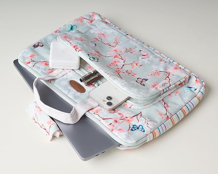 Maison d'Hermine Laptop bag with front pocket Stain and water repellent Cotton canvas