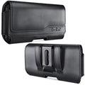 DeBin Case for Galaxy S25 Ultra S24 Ultra 5G, S24 FE, S23 Ultra, S22 Ultra, S21 Ultra, Note 20 Ultra - Cell Phone Belt Holster with Clip Pouch Holder Cover (Fits Samsung Phone with Case on) Black