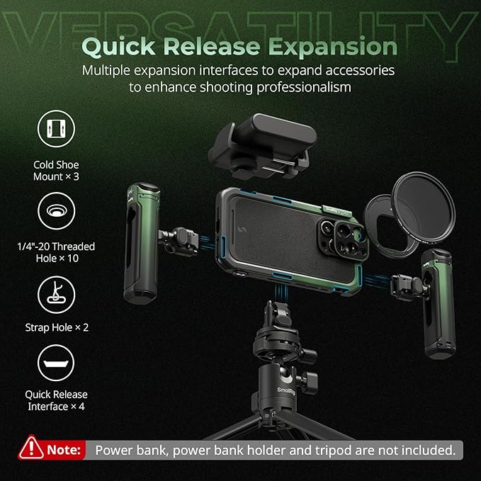SmallRig x Brandon Li Mobile Video Kit Only for iPhone 16 Pro, Phone Cage with Lightweight Phone Case Kit, Rotatable Wireless QR Handles, 67MM Magnetic VND Filter Kit, Support for MagSafe - 5002