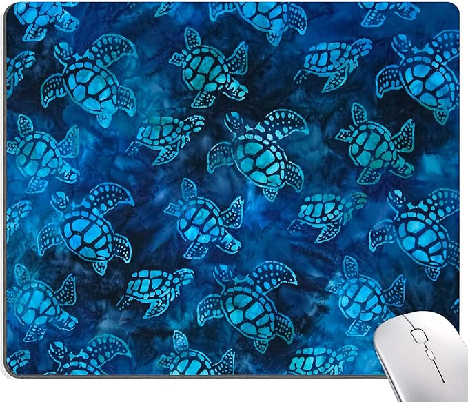 Mouse Pad, Animal Mouse Pad Custom Design, Square Waterproof Mouse Pad Non-Slip Rubber Base MousePads for Office Laptop, 9.5"x7.9"x0.12" Inch(Sea Turtle)