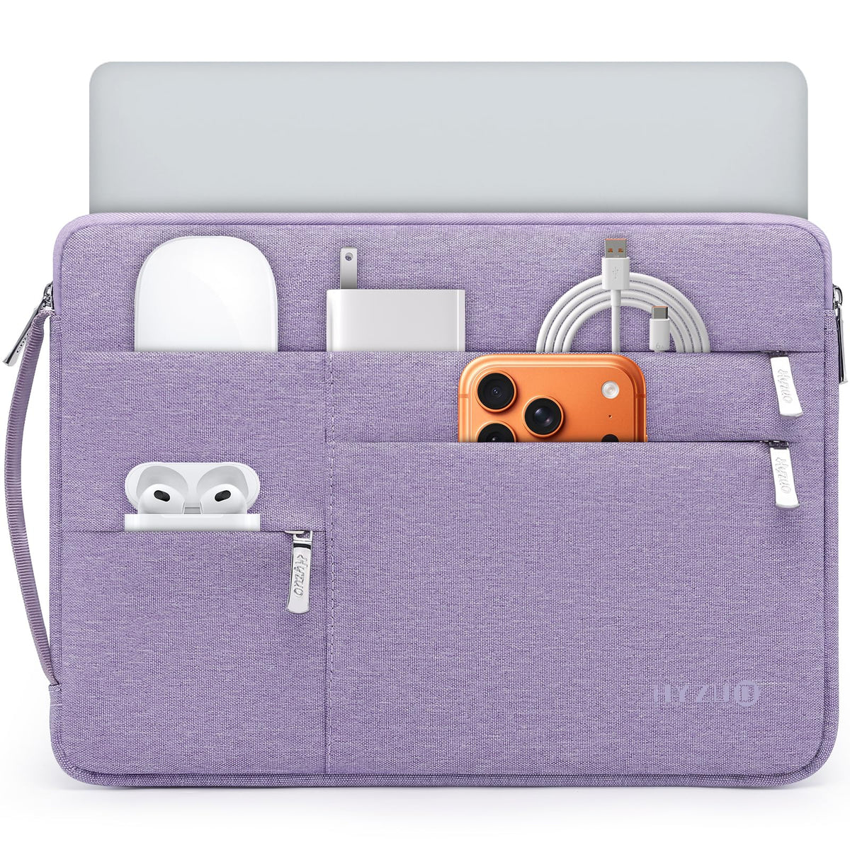 HYZUO 13.3-14 Inch Laptop Case Sleeve Bag for MacBook Pro 14 M5, Light Gray