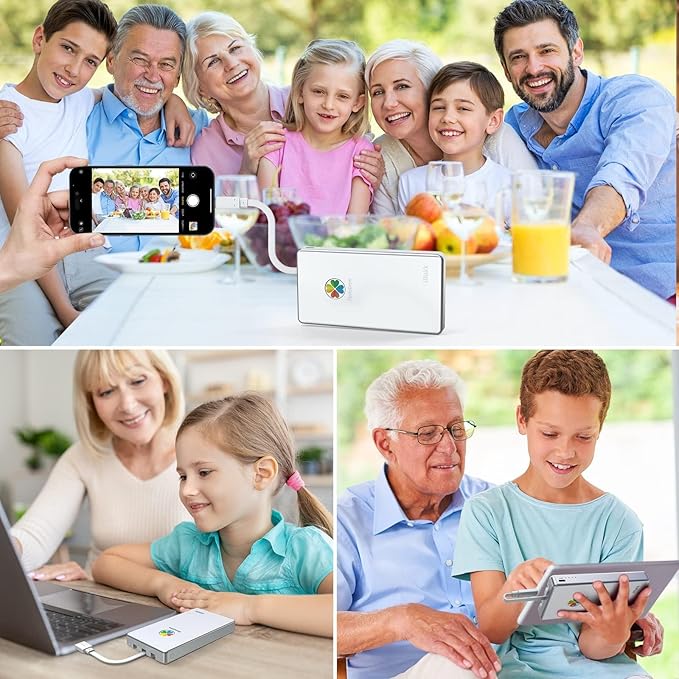 iDiskk 4TB App-le Certified External Hard Drive for iPhone iPad (iPhone 15/14/13/12/11/X) Android Mobile,MacBook and Windows PC, Photo Storage Photo Stick Drive to Backup Photos/Videos,Files