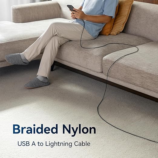 3 Pack iPhone Charger 10FT [Apple MFi Certified] Long USB to Lightning Cable Fast Charging Cord Braided Compatible with iPhone 14/Pro/Pro Max/Plus, 13,12,11,8,7,6,6s, X/XR/XS/SE, iPad/iPod/AirPods