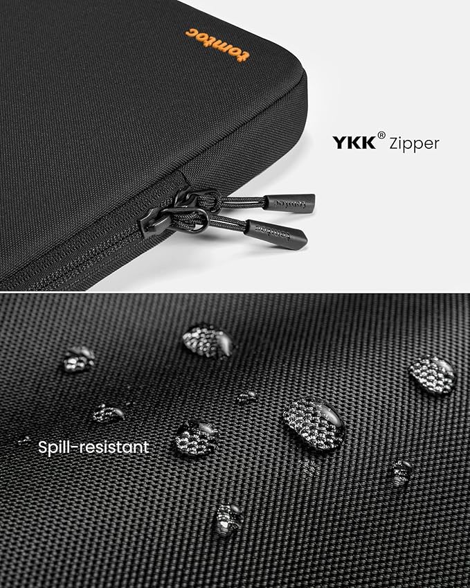 tomtoc 360 Protective Laptop Sleeve for 14-inch MacBook Pro M4/M3/M2/M1 Pro/Max A3112 A3401 A3185 A2992 A2918 A2779 2024-2021, Water-Resistant Case Bag with Accessory Pocket for 13.8 Surface Laptop 7