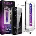 CHRYSHA 2-Pack Screen Protector Tempered Glass for iPhone 12 and iPhone 12 Pro 6.1-Inch, Auto Dust Removal, No Bubbles, High Definition Clear, Easy Installation