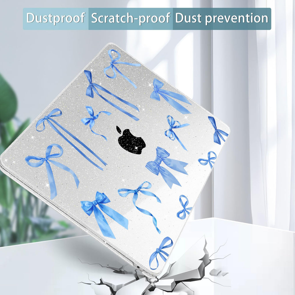 May Chen Case for MacBook Air 13/13.6 inch M5 A3449 M4 A3240 M3 A3113 M2 A2681, 2026 2025 2024-2022, Plastic Hard Shell with Keyboard Cover & Screec Protector, Watercolor Bows