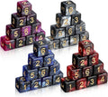 Poen 40 Pcs 16mm Dice Set Bulk, 6 Sided Standard Colored Dices with Numbers, D6 Polyhedral Games Dice for Board Games, Parties (Vibrant Color)