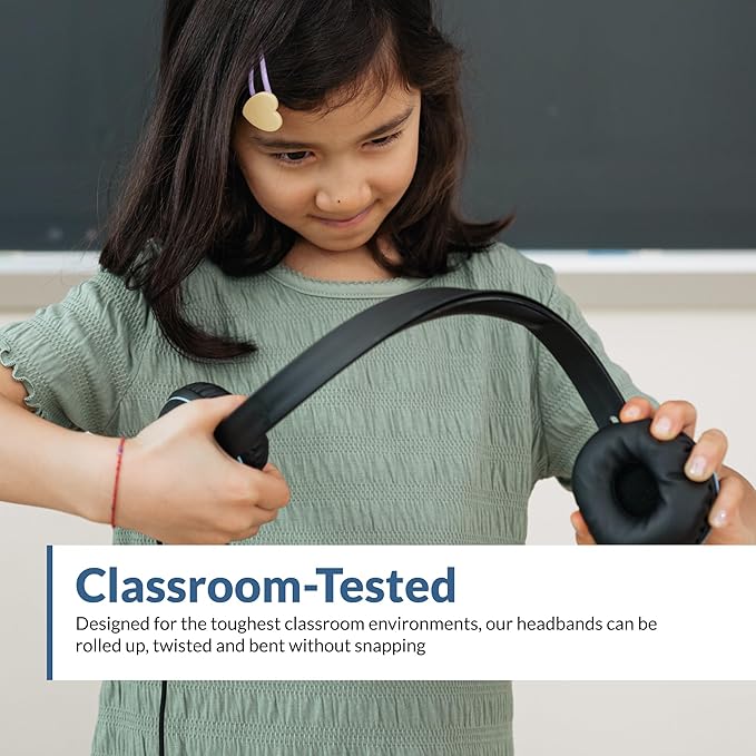 Cyber Acoustics Stereo USB Headset (AC-5008A), in-line Controls for Volume & Mic Mute, Adjustable Mic Boom for PC & Mac, Perfect for Classroom or Home