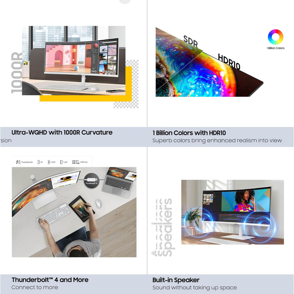 Samsung 34” ViewFinity (S65TC) Ultra-WQHD 1000R Curved Computer Monitor