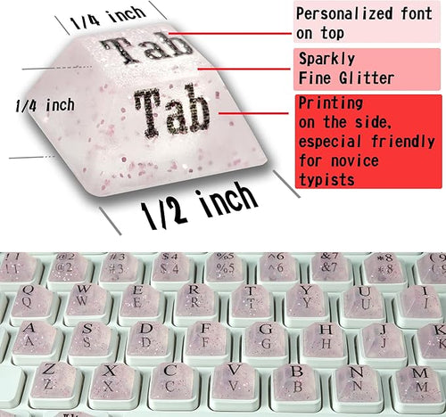 80 Pcs Raised Keyboard Keys' Stickers for Long Nails Typing and Gaming, SP