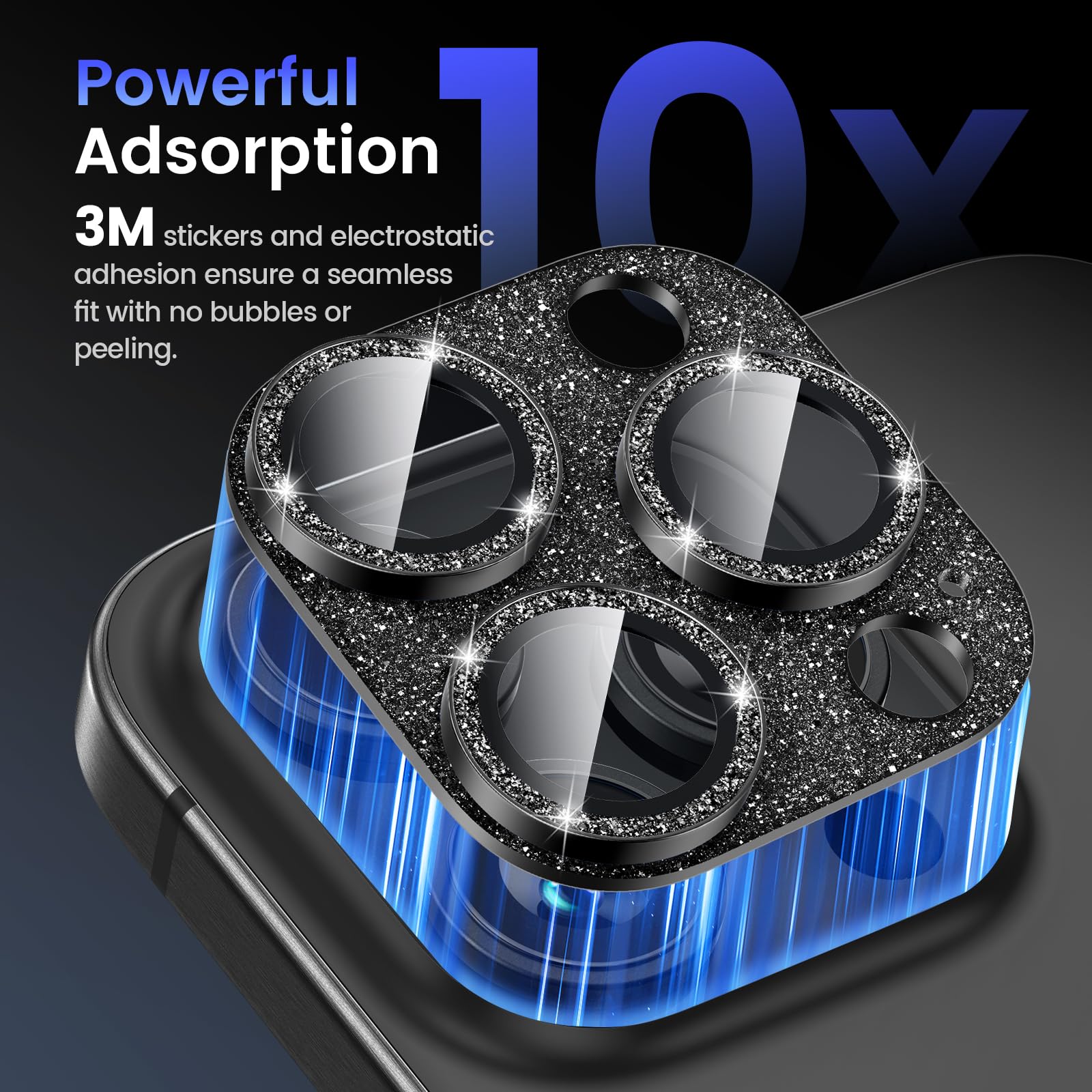 Tensea for iPhone 16 Pro Max/16 Pro/14 Pro Max/14 Pro Camera Lens Protector