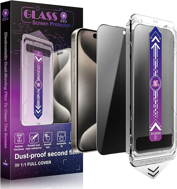 SHANG PIN JIA 2 Pack Matte Privacy Screen Protector for iPhone 11 Pro Max and iPhon XS MAX 6.5-Inch Auto Dust Removal, No Bubbles,Anti-Spy Tempered Glass Film, Easy Installation