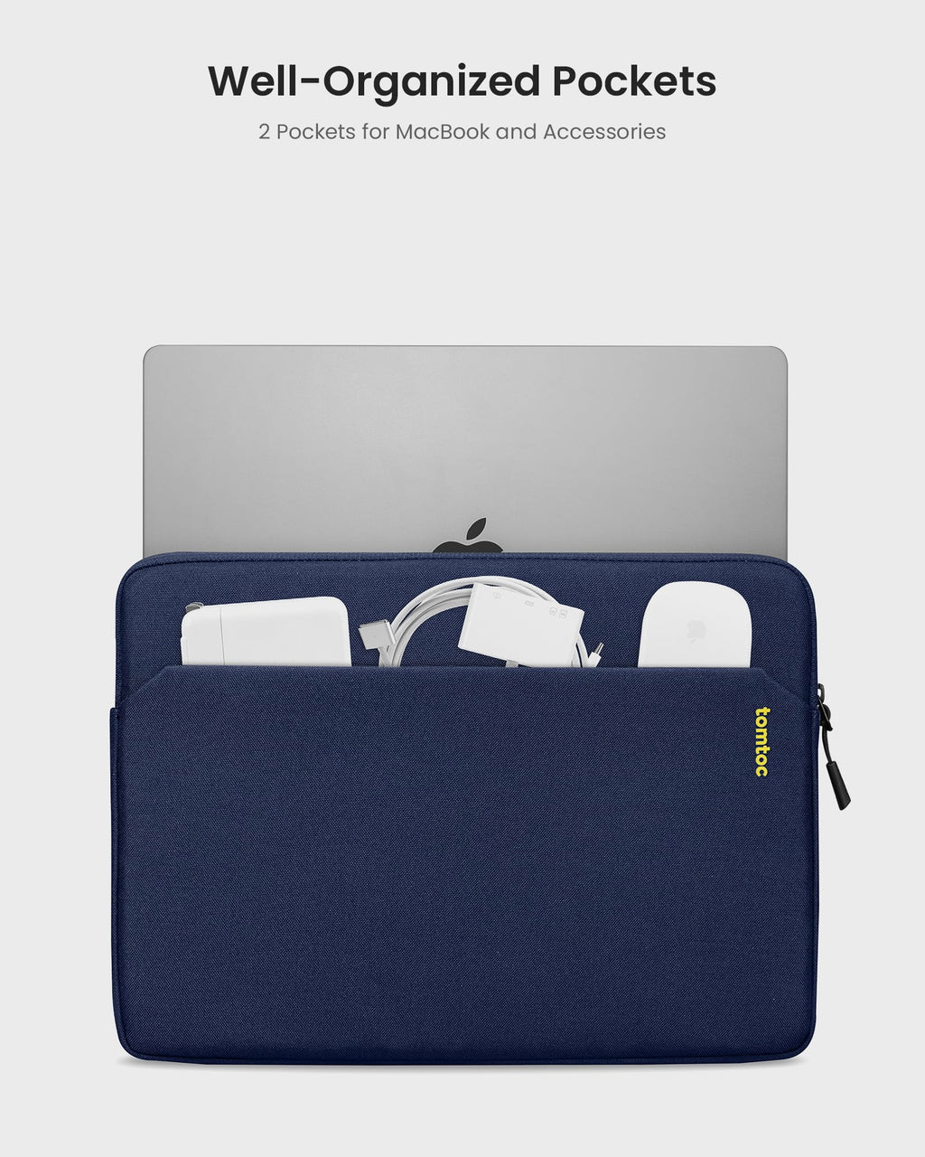 tomtoc Slim Laptop Sleeve for 14-inch MacBook Pro M5/M4/M3/M2/M1 Pro/Max 2026-2021, Water-Resistant Protective Case for 13.8 Inch Surface Laptop AI PC, Accessory Bag
