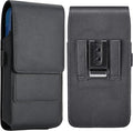 Mopaclle Vertical Cell Phone Holster with Belt Clip and Loop,Rugged Phone Belt Holder Compatible with iPhone 17 Pro iPhone 16, 15, 14 Pro, Galaxy S25, S24, S23 – Fits with Case On