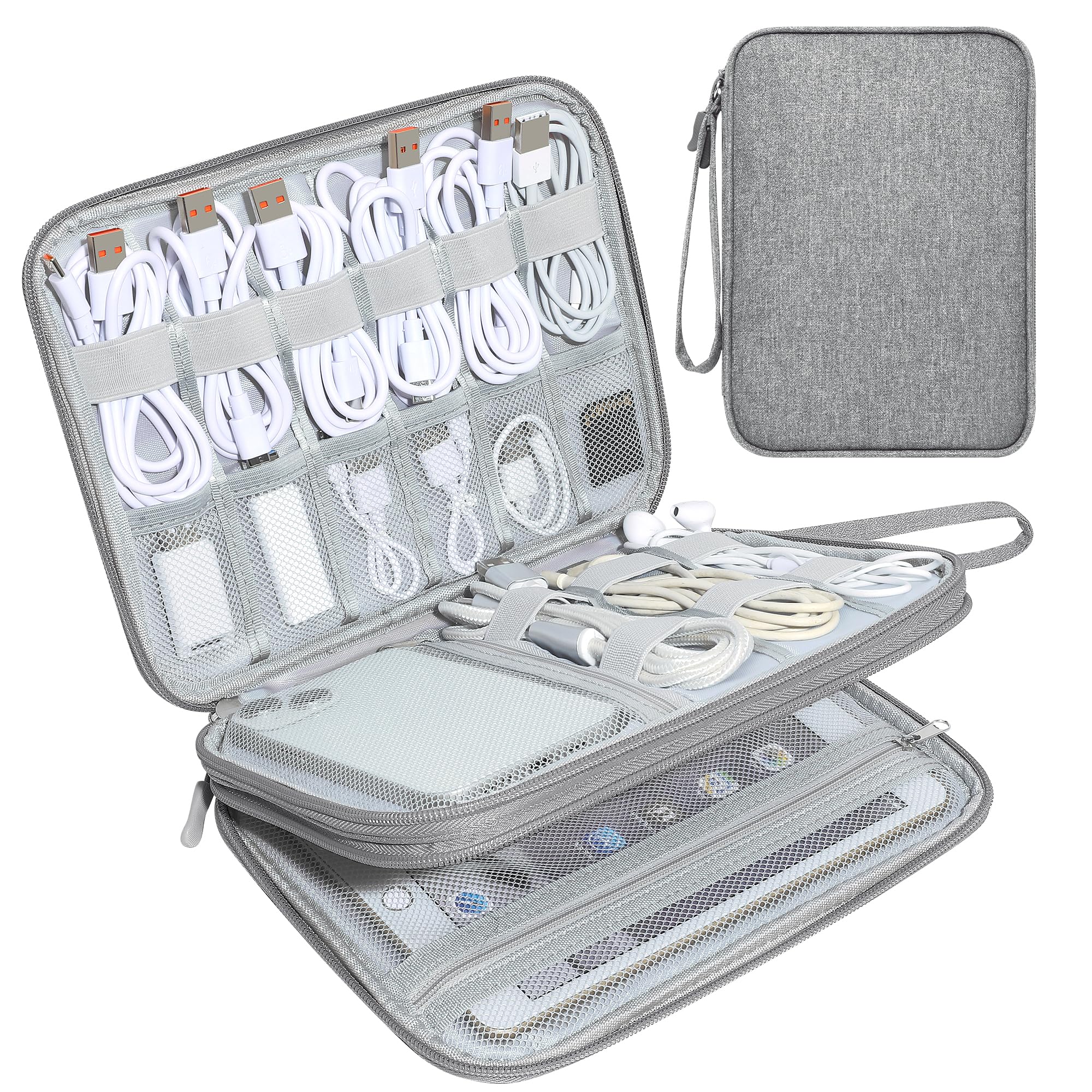 CILLA Electronics Organizer Travel, Travel Cord Organizer Case, Compact Electronics Accessories Bag for Cable, Cord, Charger, Phone