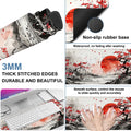 NITAHHHY Large Mouse Pad Ink Painting Gaming Desk Pad Computer Keyboard Non-Slip Waterproof Mouse Mat with Rubber Base and Stitched Edges Entertainment Office Writing Desk Mat 35.4 x 15.7 Inches