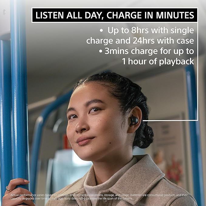 Sony WF-1000XM5 The Best Truly Wireless Noise Cancelling Earbuds Headphones, Bluetooth WF XM5 Earbuds with Alexa Built-in, Smoky Pink