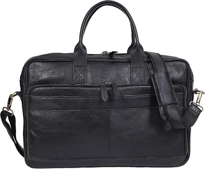 VC VINTAGE COUTURE Leather briefcase bag for men Leather Laptop Bags For Men and Women Travel Messenger Bag