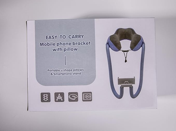 MoKo Neck Phone Holder, 360 Rotatable Gooseneck Pillow Stand, Fits 4"-11" Devices, iPhone 16/15/14/13, Galaxy S21/S9, iPad 11/12.9