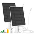 Solar Panel Charger Compatible with Reolink Argus 2E/Eco Ultra/Go PT Plus/Go Plus/Argus 3 Pro/Argus PT, 5W Solar Panels for Reolink Battery Camera, IP65 Waterproof 10ft Cable Secure Wall Mount, 2 Pack
