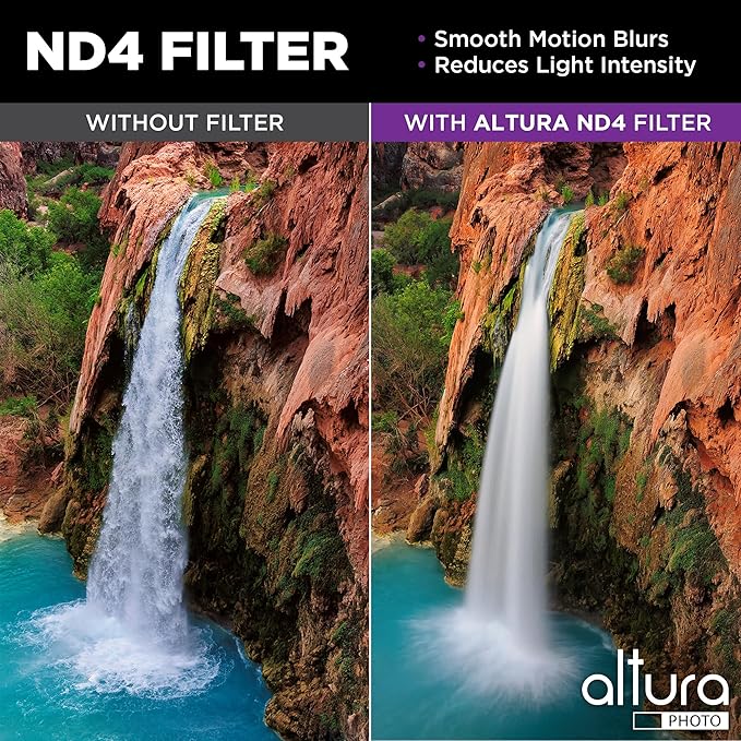 Altura Photo 55mm Lens Filter Kit - Multi-Coated UV Protector, CPL Polarizing and ND Neutral Density Filters + Case for Camera Accessories & Lenses