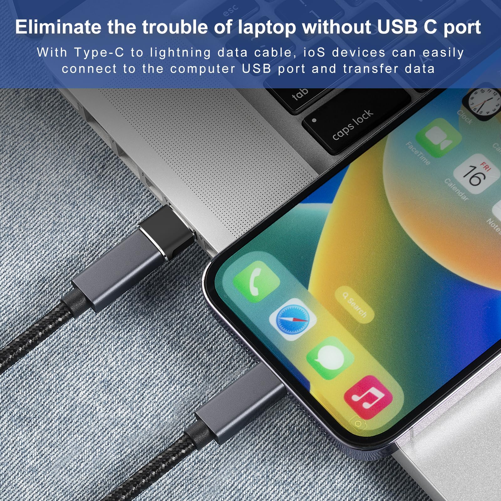 USB to USB C Adapter 4 Pcs Black, Fast Charging, Transfer and Type C OTG