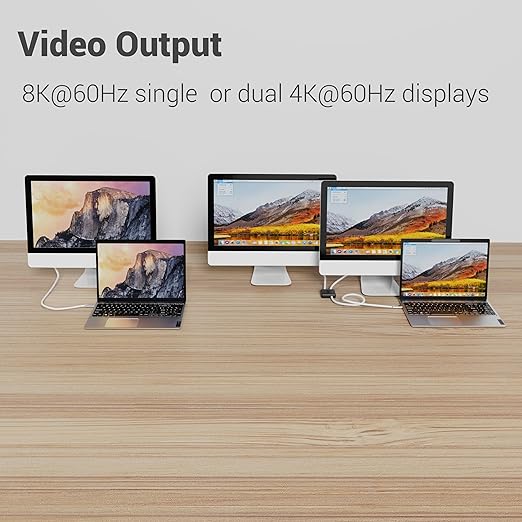 1 FT Short USB4 Cable 2 Packs, 240W USB C to USB C 40gbps Fast Charging, 8K Video Monitor Cord Compatible for Thunderbolt 4, Thunderbolt 3 and USB4 Devices