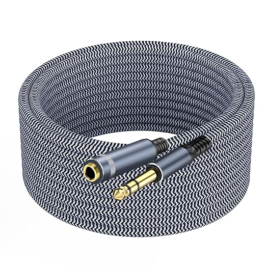 1/4 inch Extension Cable 30ft, 1/4" inch Male to Female Stereo Guitar Extension Cable