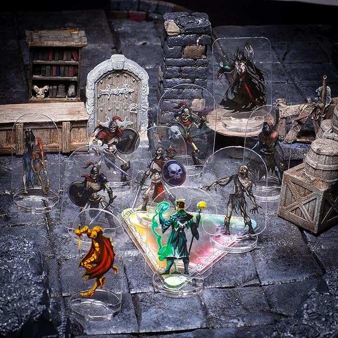Arcknight Flat Plastic Miniatures: Mankind Horde; 31 Unique Human-Themed Enemy Minis for DND 5e and Pathfinder; Affordable, Skinny Figurines for Dungeons and Dragons and Other Tabletop RPG Games