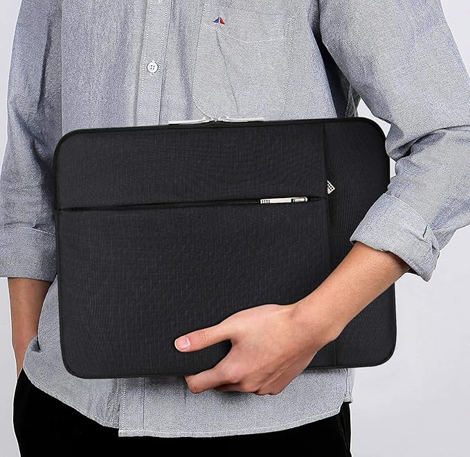 Lacdo Laptop Sleeve Case for 14 inch New MacBook Pro M4/M3/M2/M1 Chips Pro Max A3112 A3401 A3185 A2918 A2992 A2779 2024-2021, 13.8" 13.5" Microsoft Surface Laptop 7th 6 5 4 3 Computer Bag, Black